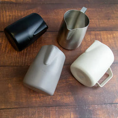 WPM #09 Wide Spout Espresso Steaming Milk Frothing Pitcher | Stainless Steel | Milk Jug & Barista Tool for Cappuccino & Latte, Amateurs, Professionals & Coffee Lover, 650 ML