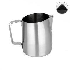 WPM #21 Round Tapered Spout Espresso Steaming Milk Frothing Pitcher | Stainless Steel | Milk Jug & Barista Tool for Cappuccino & Latte, Amateurs, Professionals & Coffee Lover, 500 ML, Brushed Steel