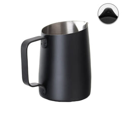 WPM #21 Round Tapered Spout Espresso Steaming Milk Frothing Pitcher | Stainless Steel | Milk Jug & Barista Tool for Cappuccino & Latte, Amateurs, Professionals & Coffee Lover, 500 ML, Brushed Steel