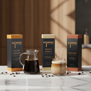 Doppio Latte-Ready Flavors - Salted Caramel, French Vanilla, Hazelnut