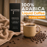 Doppio Liquid Coffee - Starter Pack | Original, Hazelnut & Salted Caramel (15 Sachets - Ready in Seconds)