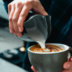 WPM KIMERA Tri-Spout Handleless Espresso Steaming Milk Frothing Pitcher | Stainless Steel | Milk Jug & Barista Tool for Cappuccino & Latte, Amateurs, Professionals & Coffee Lover, 500 ML