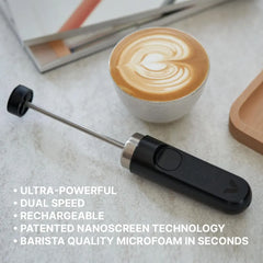 Subminimal Handheld NanoFoamer Lithium Rechargeable, BLACK