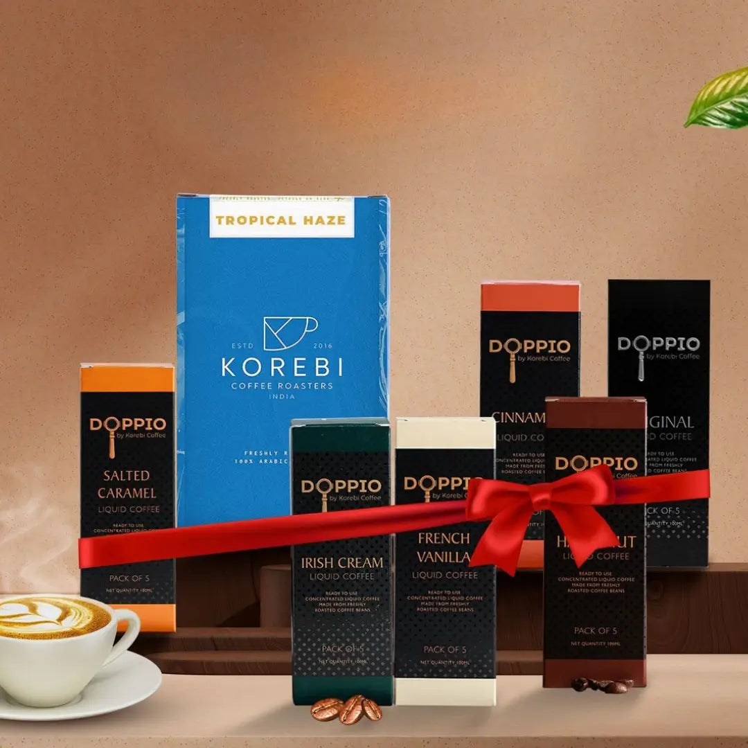 Tropical Haze + Doppio Liquid Coffee All Six Flavors