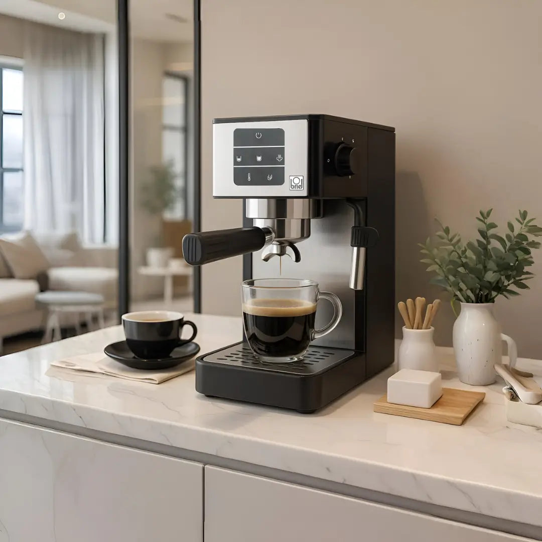 Briel A3 Espresso Coffee Machine with Cream Filter and Cappuccino Steamer