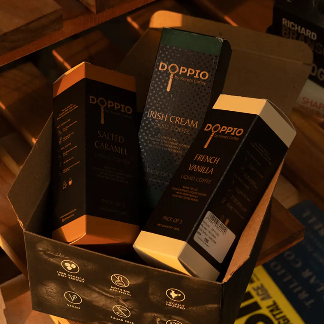 Doppio Best Goes With Milk, Flavours - Salted Caramel, French Vanilla, Mocha