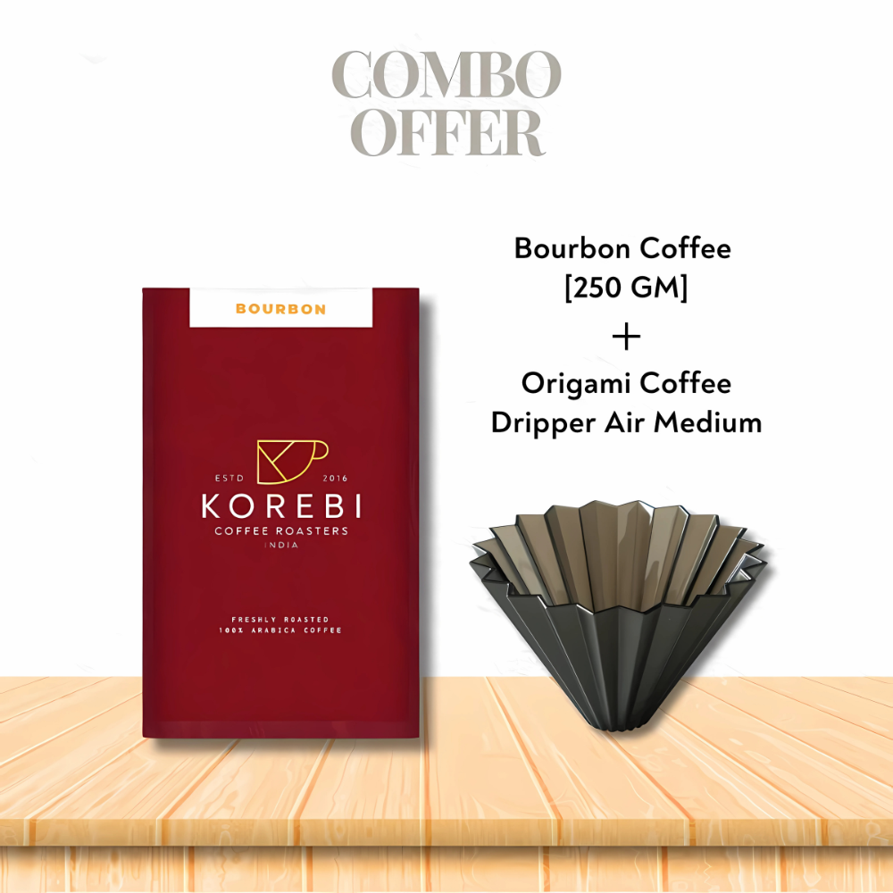 [COMBO] Origami Coffee Dripper Air Medium +  Bourbon Coffee (250GM)