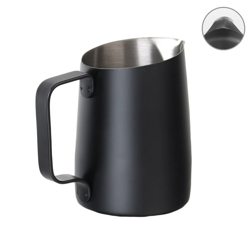 WPM #09 Wide Spout Espresso Steaming Milk Frothing Pitcher | Stainless Steel | Milk Jug & Barista Tool for Cappuccino & Latte, Amateurs, Professionals & Coffee Lover, 650 ML
