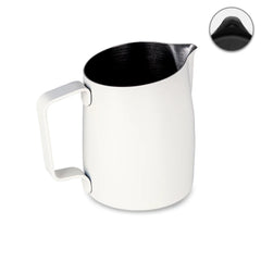 WPM #21 Round Tapered Spout Espresso Steaming Milk Frothing Pitcher | Stainless Steel | Milk Jug & Barista Tool for Cappuccino & Latte, Amateurs, Professionals & Coffee Lover, 500 ML, Brushed Steel