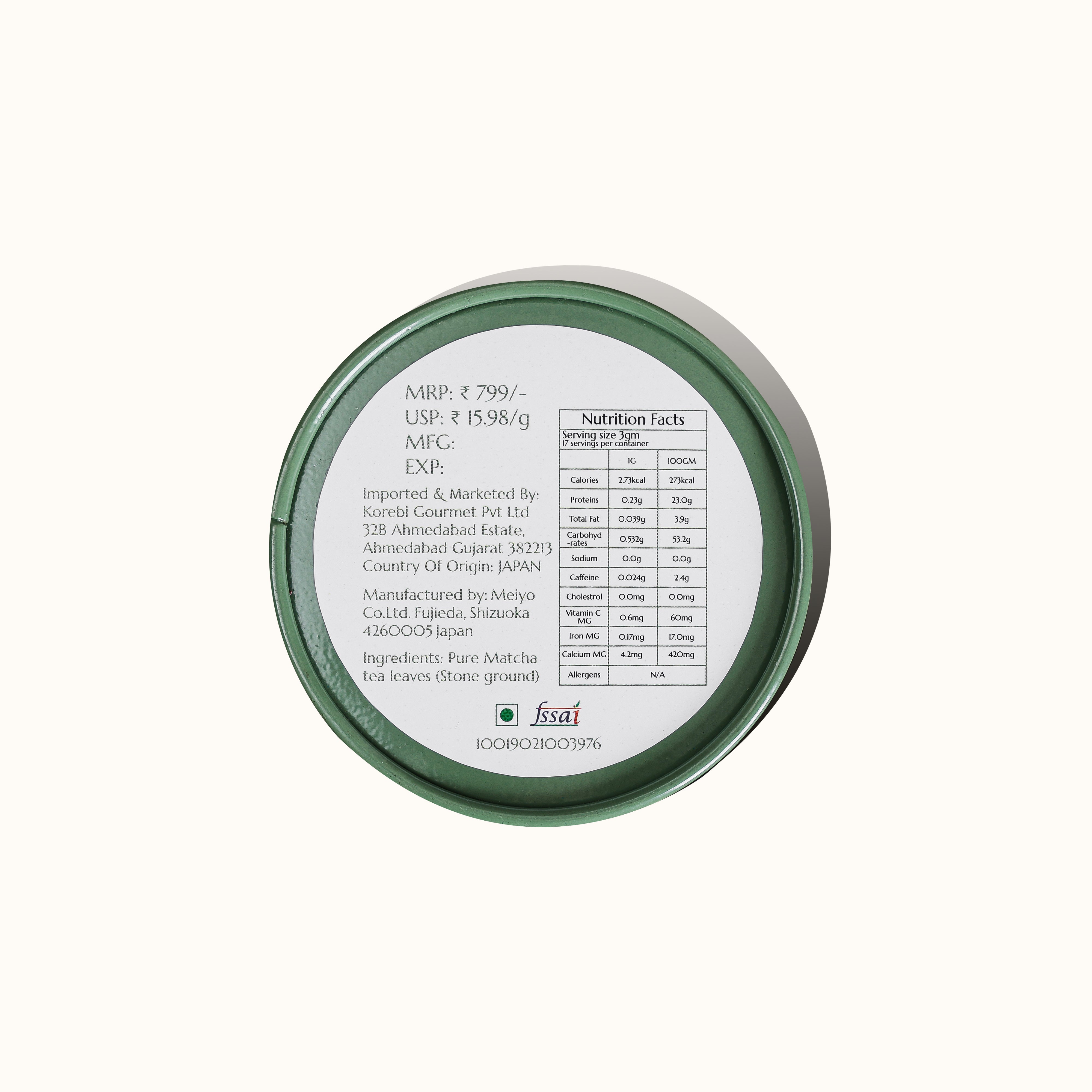 Midori - Ceremonial Grade Matcha First Flush (50 GM)