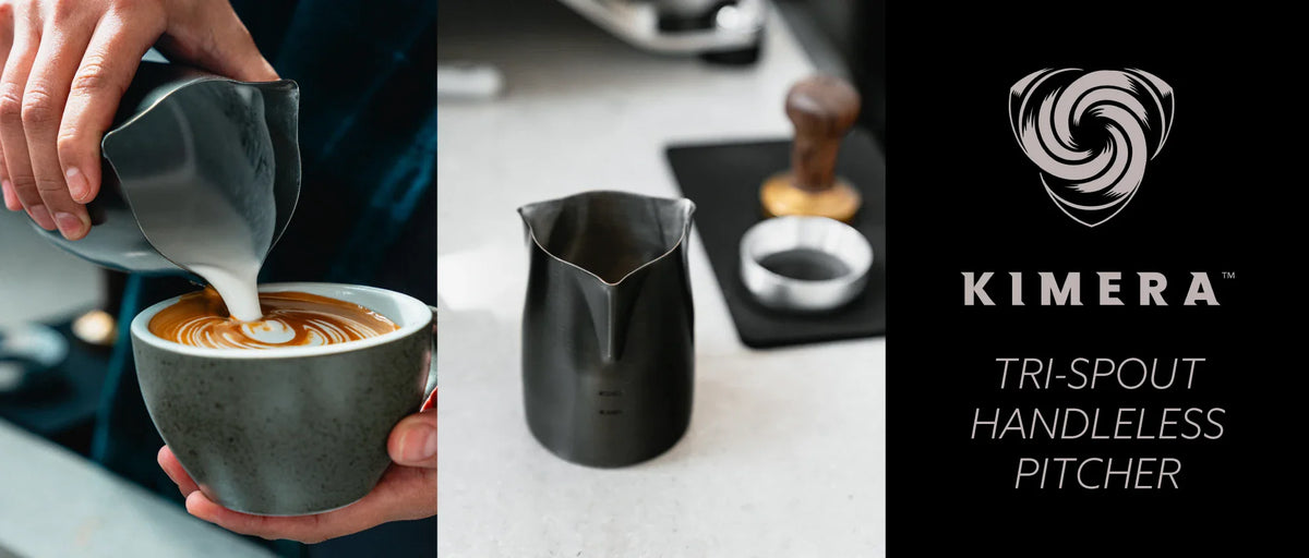 WPM KIMERA Tri-spout Handleless Espresso Steaming Milk Frothing Pitcher | Stainless Steel | Milk Jug & Barista Tool for Cappuccino & Latte, Amateurs, Professionals & Coffee Lover, 500 ML