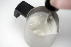 Subminimal Handheld NanoFoamer Lithium Rechargeable Performance Milk Foamer, Waterproof, Dual-Speed, Stainless Steel | Microfoamed Milk in 30 Seconds, Barista-Style Coffee Drinks at Home | BLACK