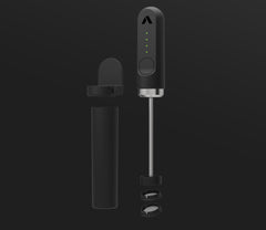 Subminimal Handheld NanoFoamer Lithium Rechargeable Performance Milk Foamer, Waterproof, Dual-Speed, Stainless Steel | Microfoamed Milk in 30 Seconds, Barista-Style Coffee Drinks at Home | BLACK